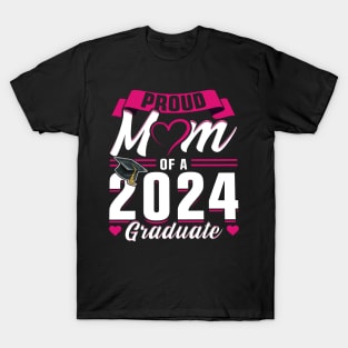 Proud Mom Of A 2024 Graduate Senior Graduation T-Shirt